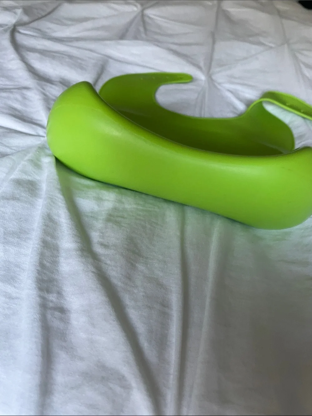 Lime Green Silicone Baby Bib with Catcher Pocket